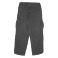 CARHARTT Mens Cotton Blend Relaxed Cargo Trousers Black W32 L28 Durable Workwear
