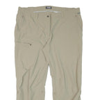 KLEPPER Womens Regular Beige Polyester Blend Zip Trousers W40 L28 Outdoor Casual