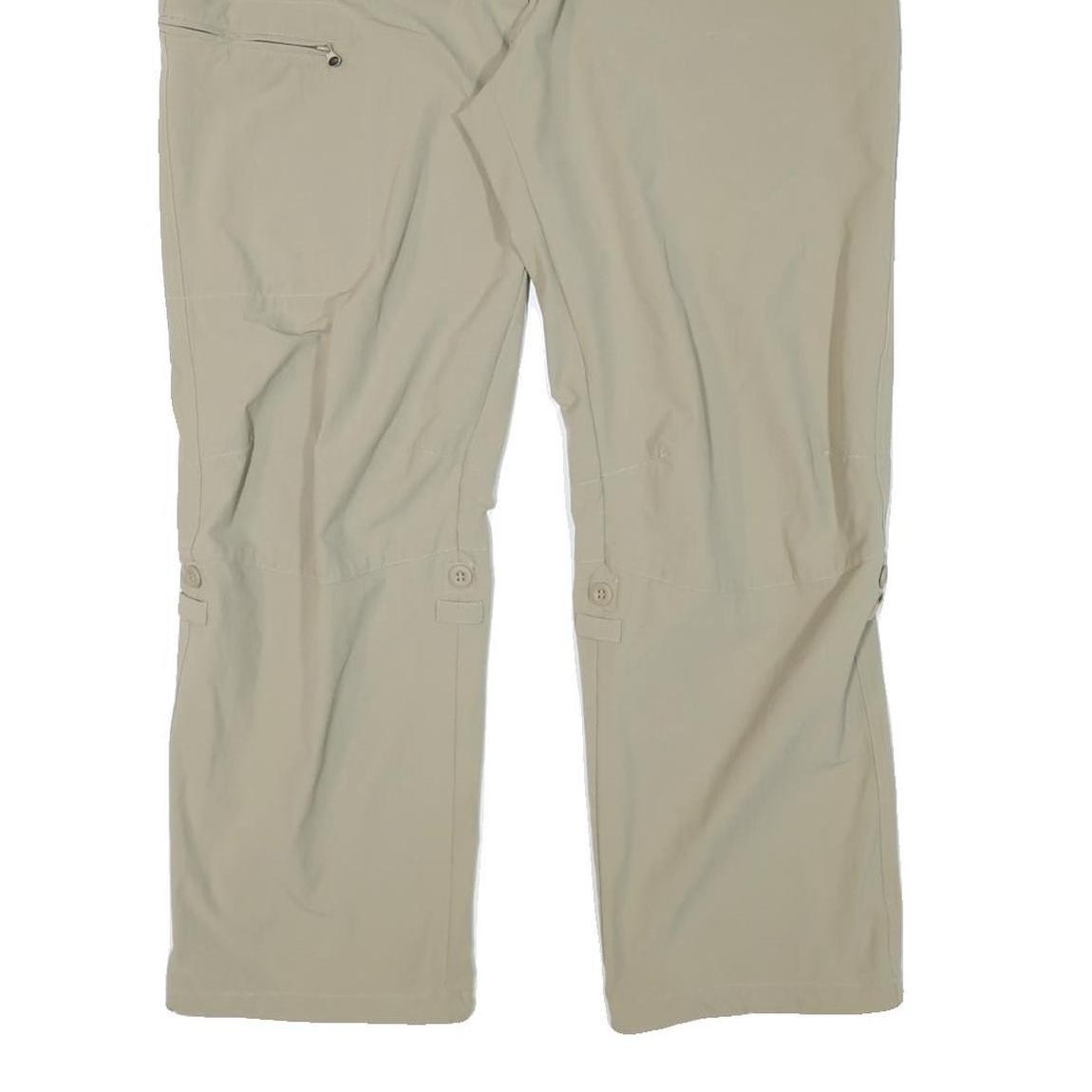 KLEPPER Womens Regular Beige Polyester Blend Zip Trousers W40 L28 Outdoor Casual