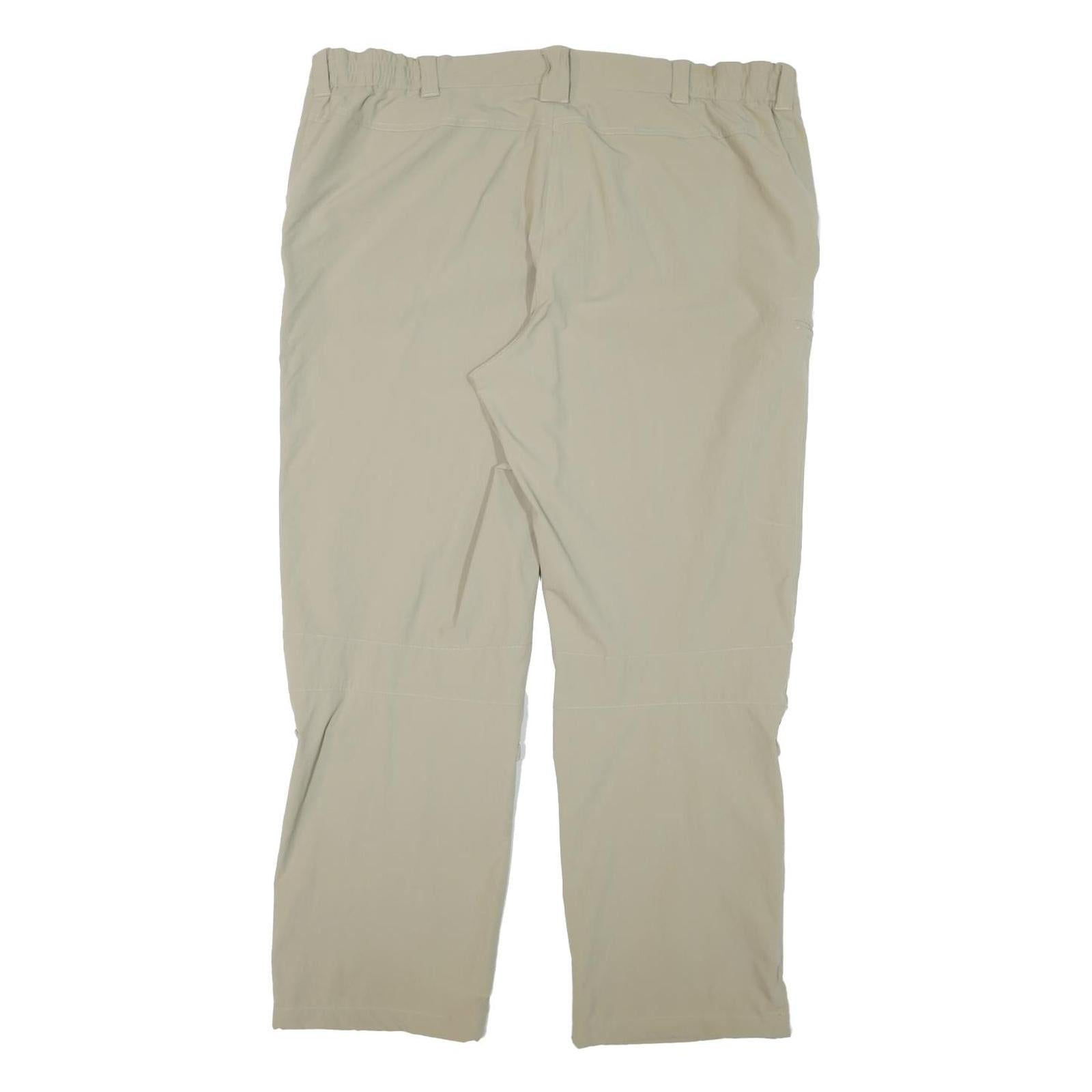 KLEPPER Womens Regular Beige Polyester Blend Zip Trousers W40 L28 Outdoor Casual