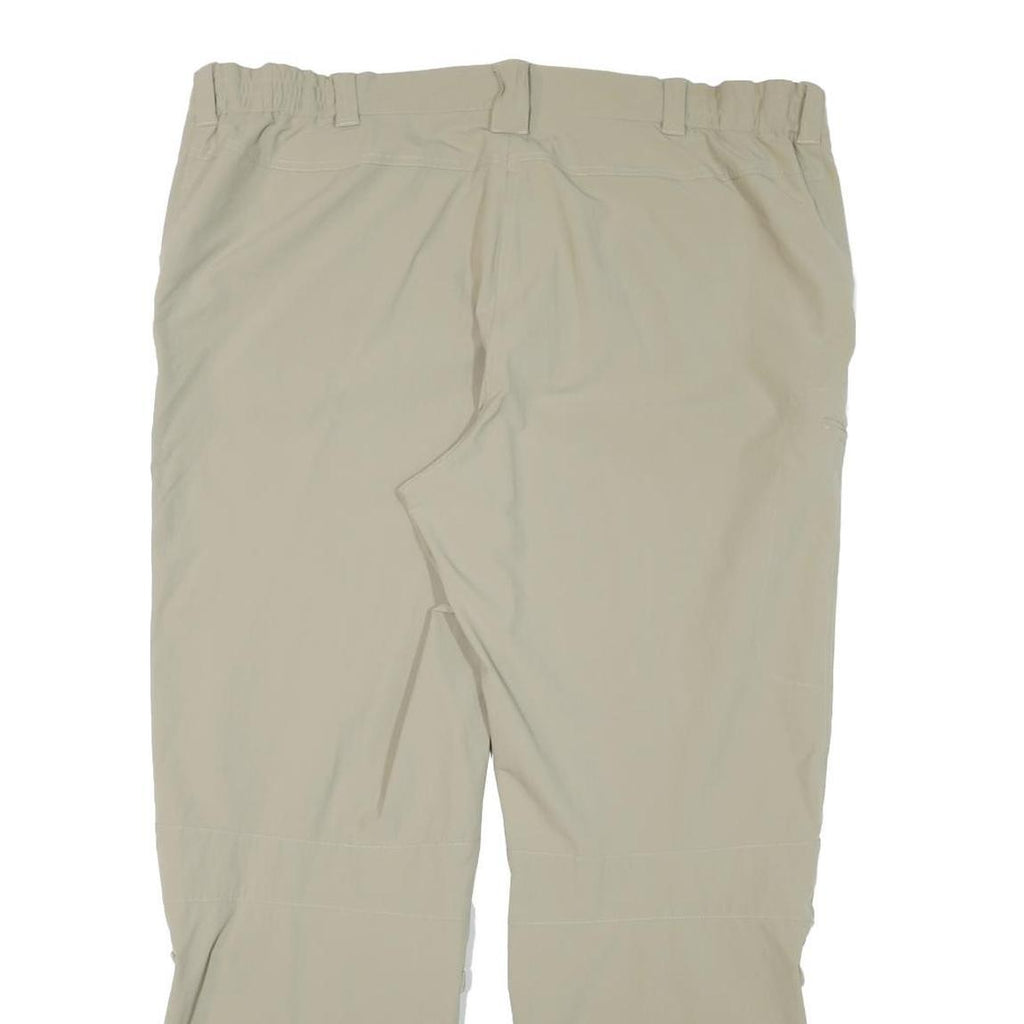 KLEPPER Womens Regular Beige Polyester Blend Zip Trousers W40 L28 Outdoor Casual