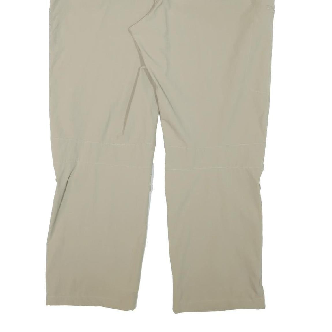KLEPPER Womens Regular Beige Polyester Blend Zip Trousers W40 L28 Outdoor Casual