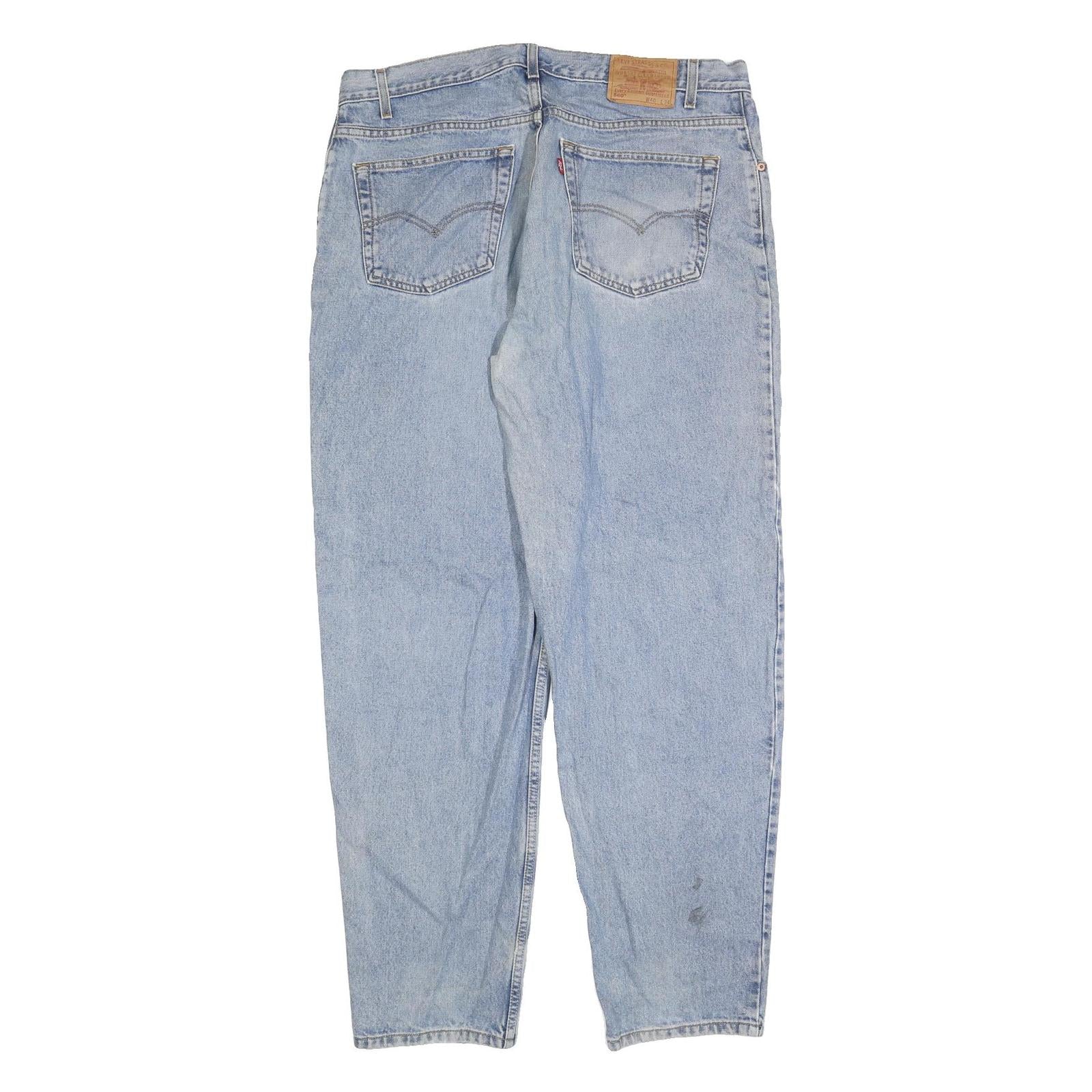 LEVI'S 560 Mens Jeans Blue Loose Straight Denim Light W40 L34 Classic Cotton