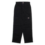 DICKIES Cargo Womens Trousers Black Relaxed Straight W24 L27