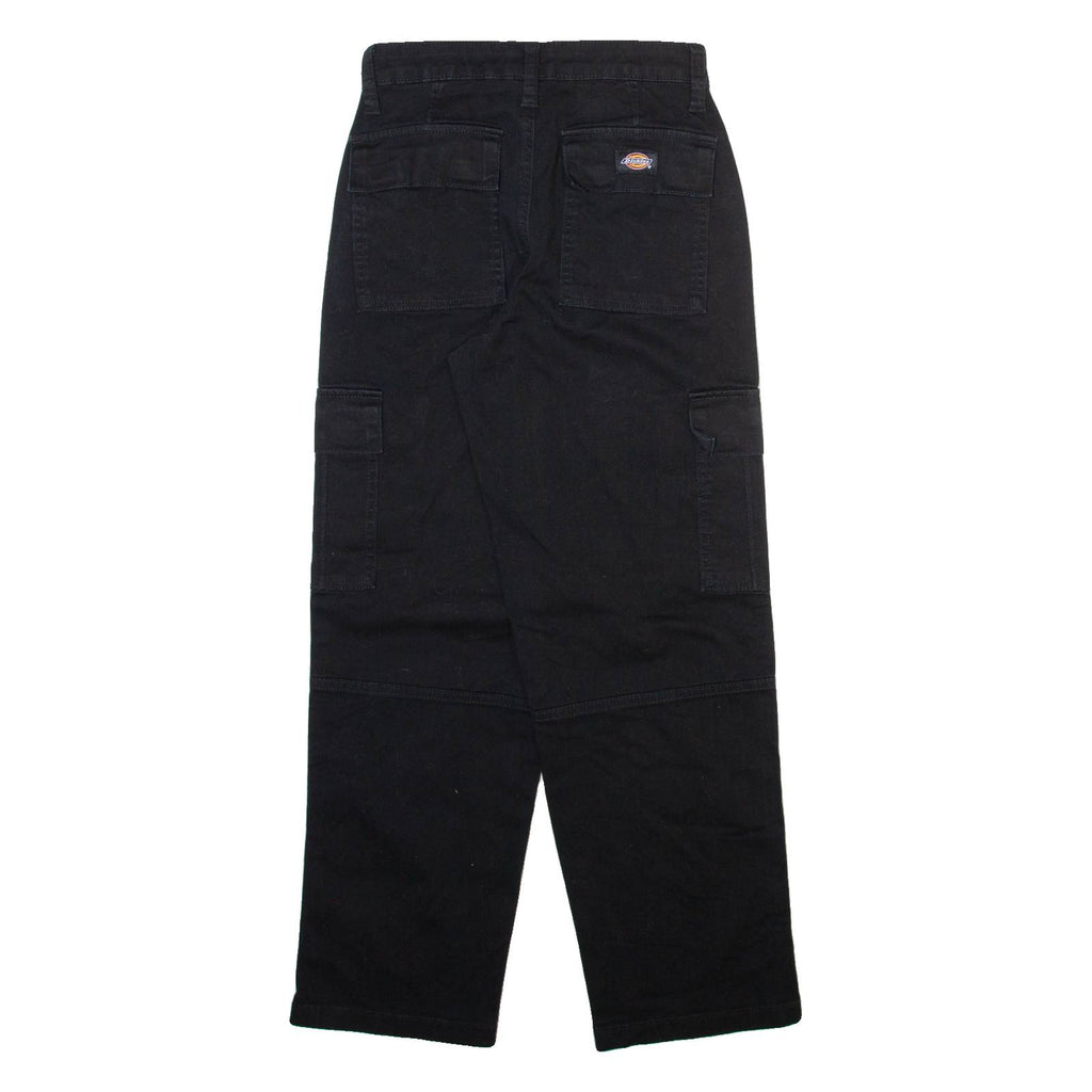 DICKIES Cargo Womens Trousers Black Relaxed Straight W24 L27