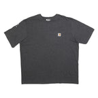 CARHARTT Mens Grey Pocket T-Shirt XL Short Sleeve Crew Neck Logo Graphic