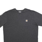 CARHARTT Mens Grey Pocket T-Shirt XL Short Sleeve Crew Neck Logo Graphic
