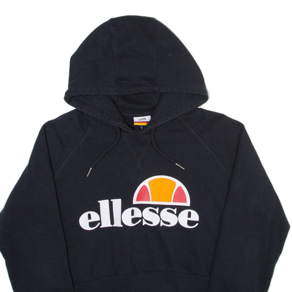 ELLESSE Womens Black Hoodie UK 12