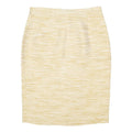 JAEGER Womens Beige Silk Blend Pencil Knee Length Woven Skirt M Elegant Workwear