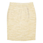 JAEGER Womens Beige Silk Blend Pencil Knee Length Woven Skirt M Elegant Workwear
