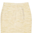 JAEGER Womens Beige Silk Blend Pencil Knee Length Woven Skirt M Elegant Workwear
