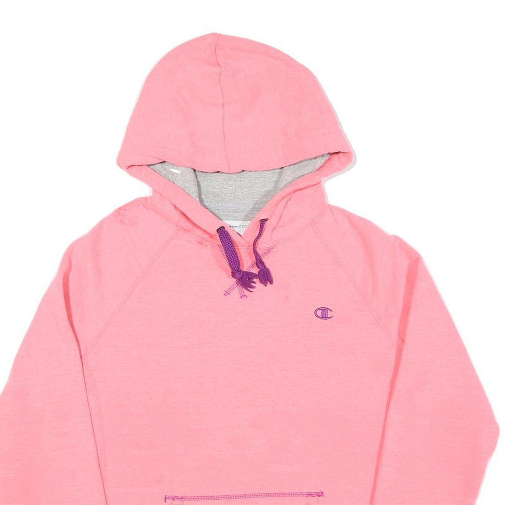 CHAMPION Womens Pink Hoodie L Cotton Pullover Casual Everyday Wear