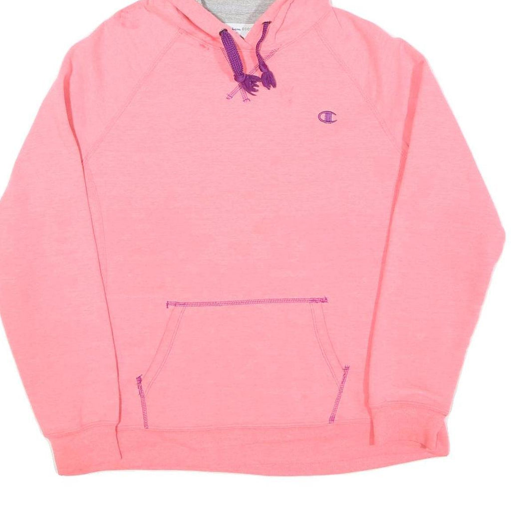CHAMPION Womens Pink Hoodie L Cotton Pullover Casual Everyday Wear