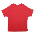 CHAMPION Mens Red Graphic T-Shirt XL Short Sleeve Crew Neck Cotton Blend