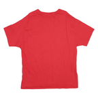 CHAMPION Mens Red Graphic T-Shirt XL Short Sleeve Crew Neck Cotton Blend