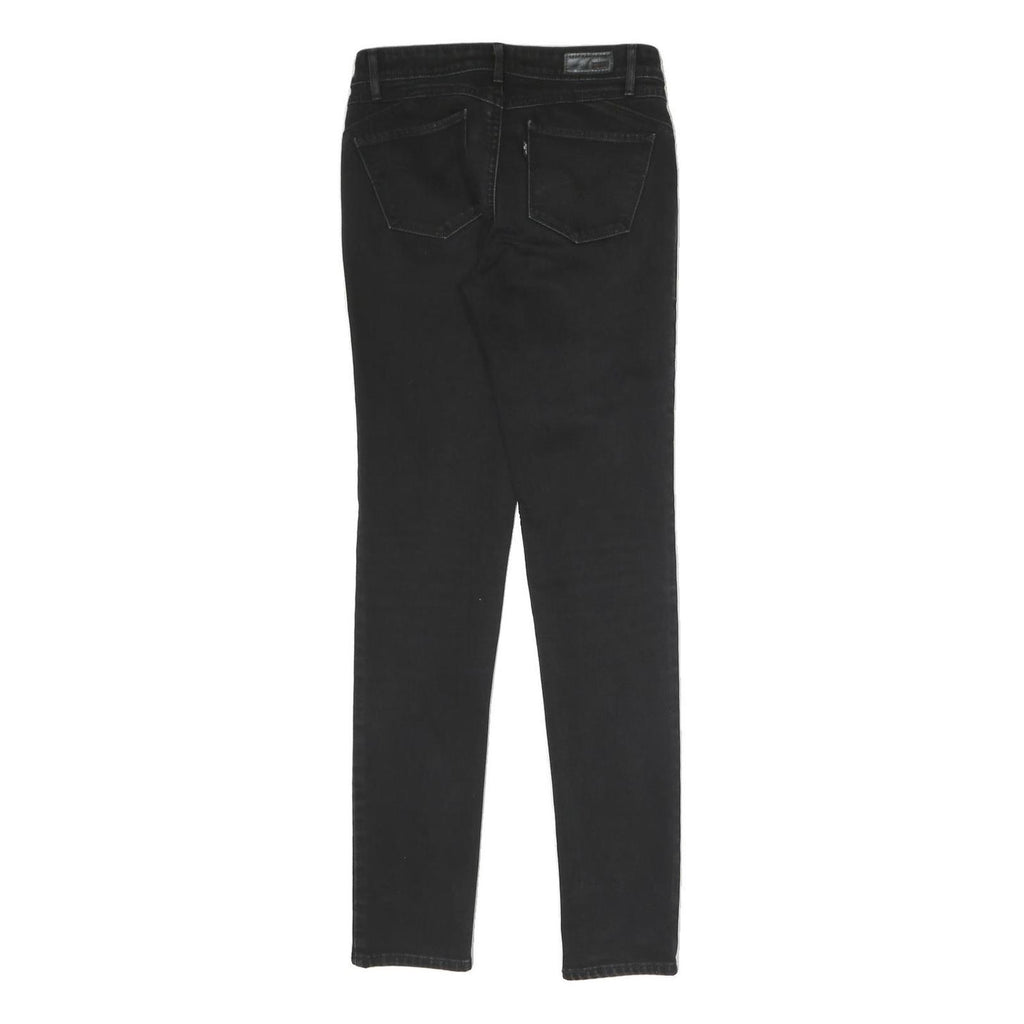 LEVI'S Womens Jeans Black Slim Skinny Denim W25 L30 Cotton Blend Zip