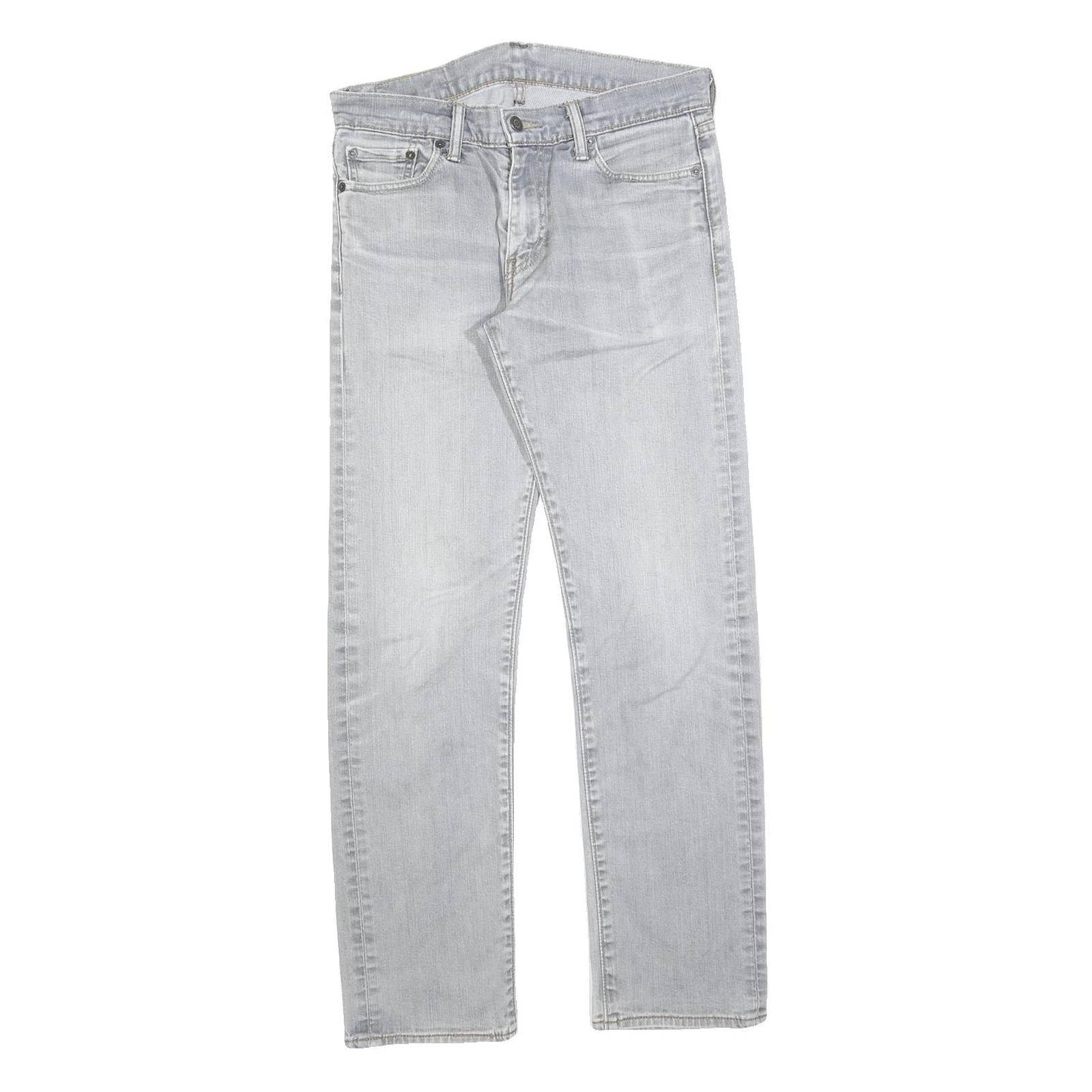 LEVI'S 504 Mens Regular Fit Straight Denim Light W30 L29 Cotton Blend Zip Jeans