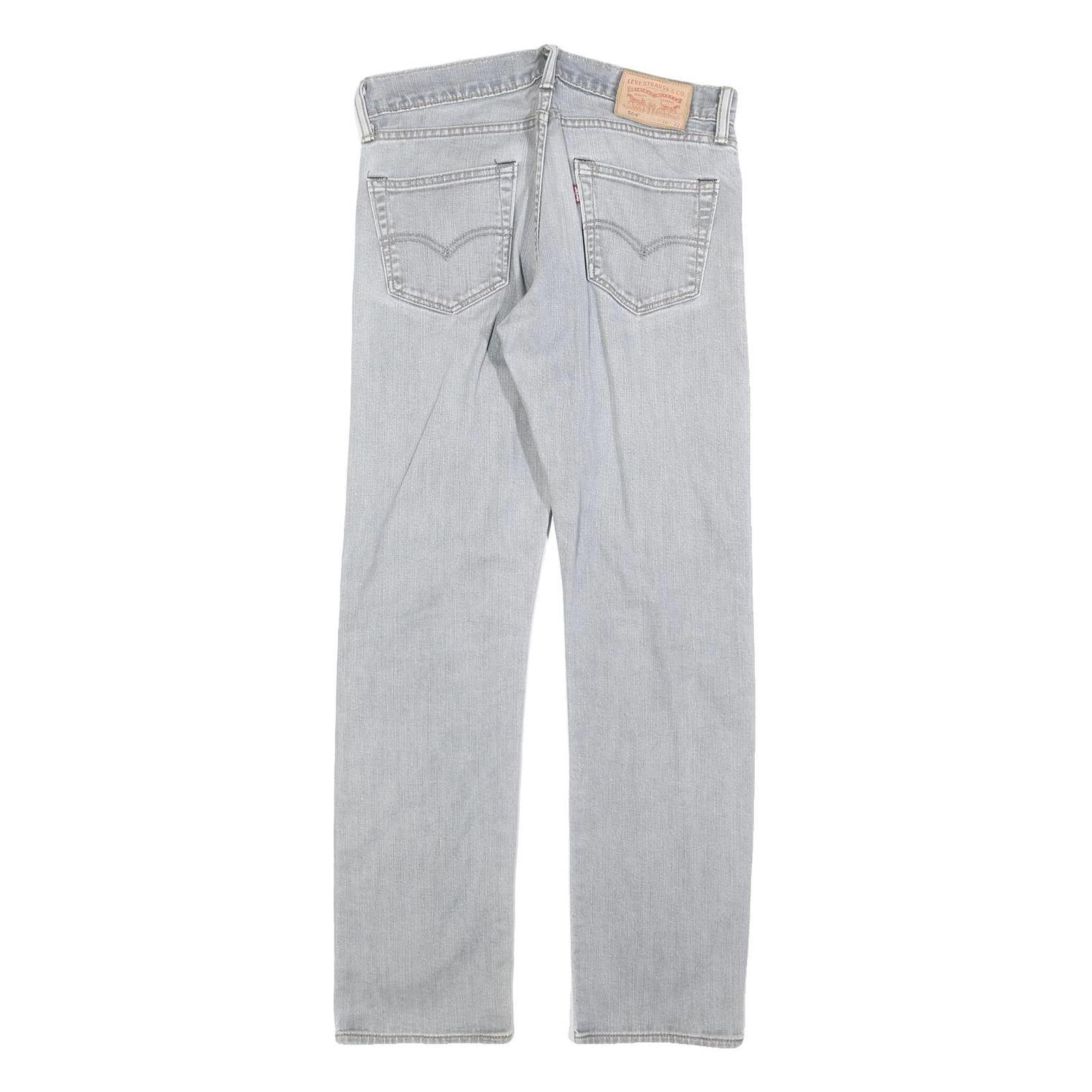 LEVI'S 504 Mens Regular Fit Straight Denim Light W30 L29 Cotton Blend Zip Jeans