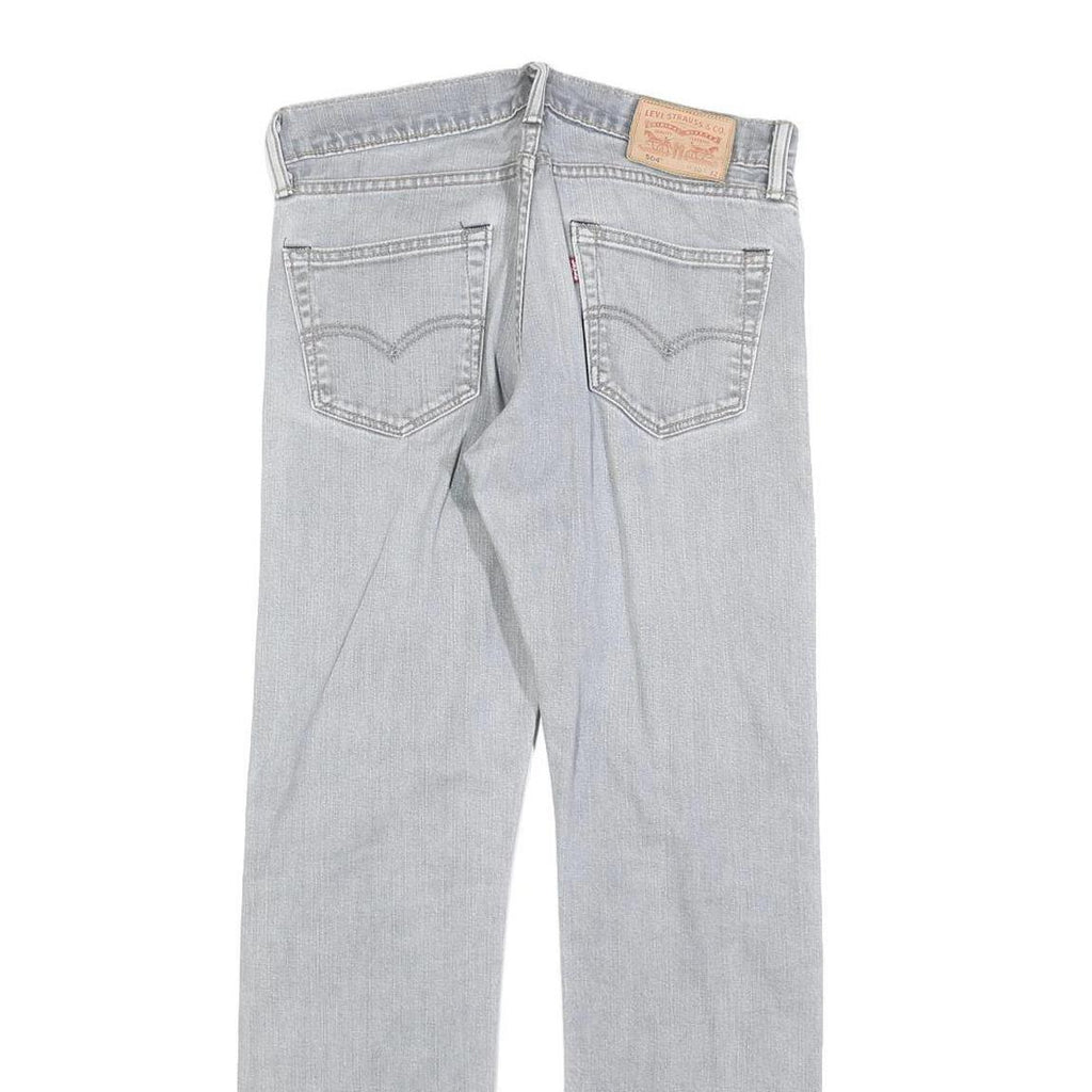 LEVI'S 504 Mens Regular Fit Straight Denim Light W30 L29 Cotton Blend Zip Jeans