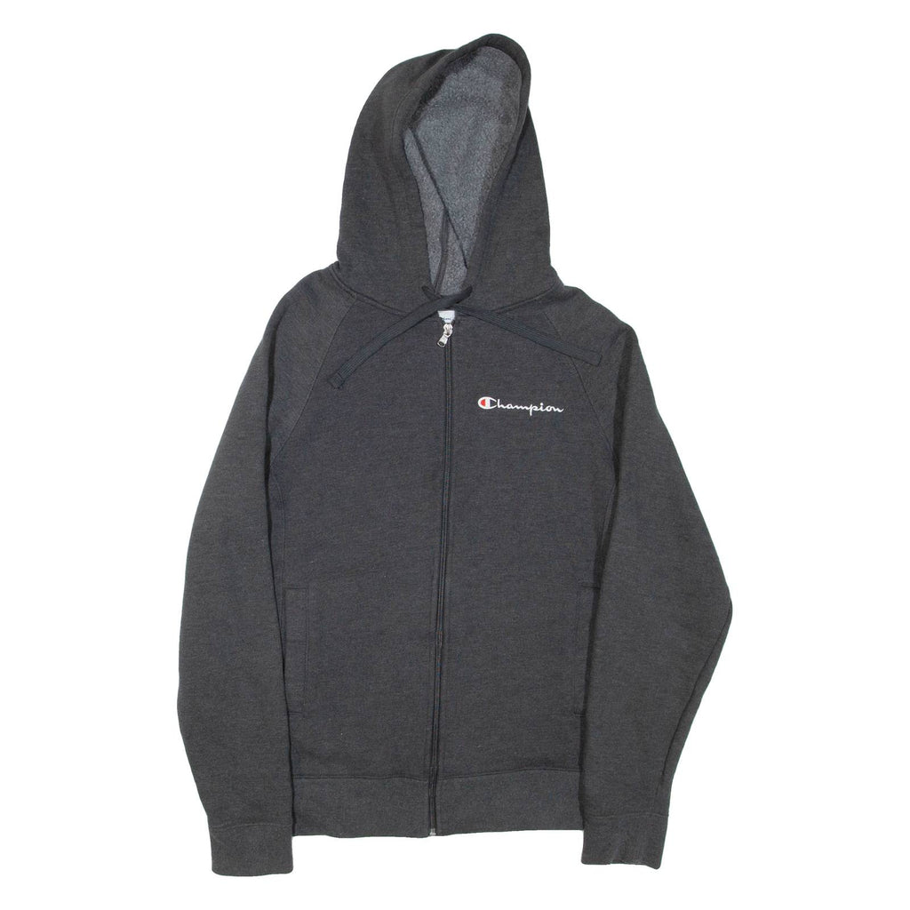 CHAMPION Mens Grey Hoodie Full Zip S