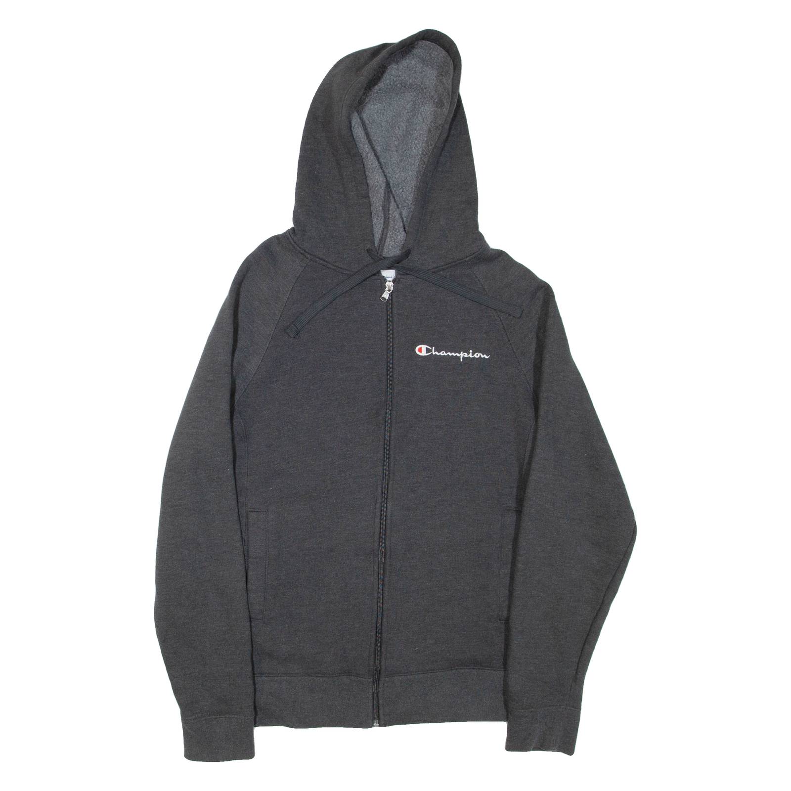 CHAMPION Mens Grey Hoodie Full Zip S