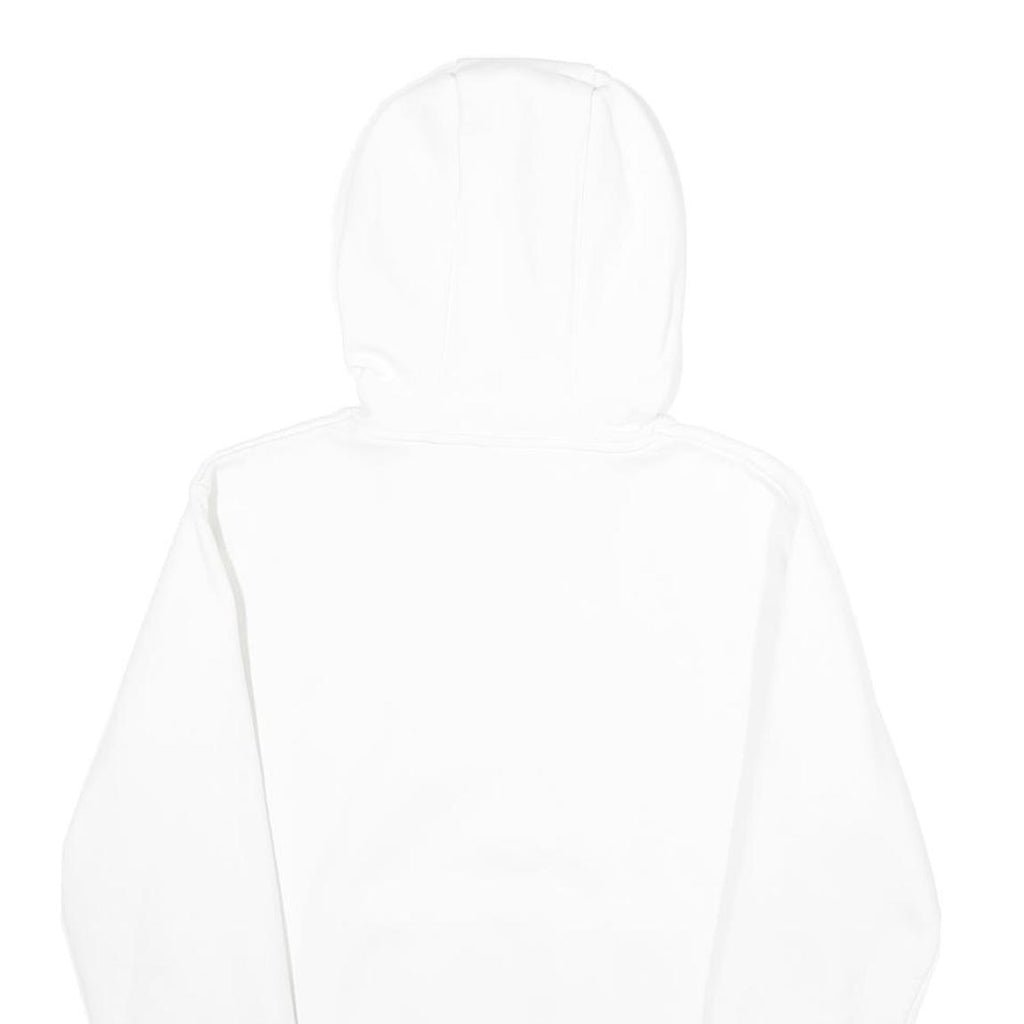 ELLESSE Womens White Pullover Hoodie UK 8 Cotton Blend Logo Sweatshirt