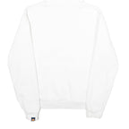 ELLESSE Womens White Pullover Hoodie UK 8 Cotton Blend Logo Sweatshirt