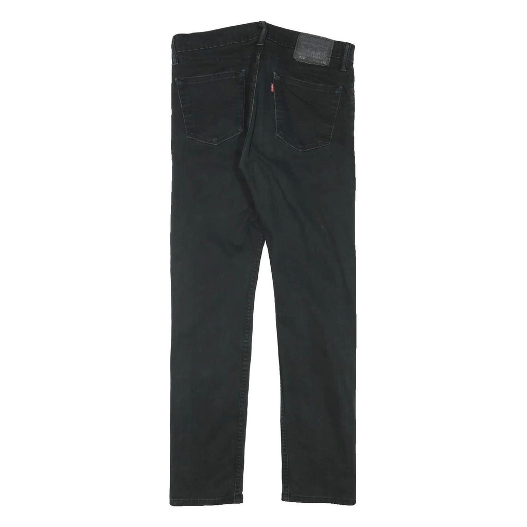 LEVI'S 510 Mens Jeans Black Slim Skinny Denim W30 L29 Stretch Cotton Blend Zip
