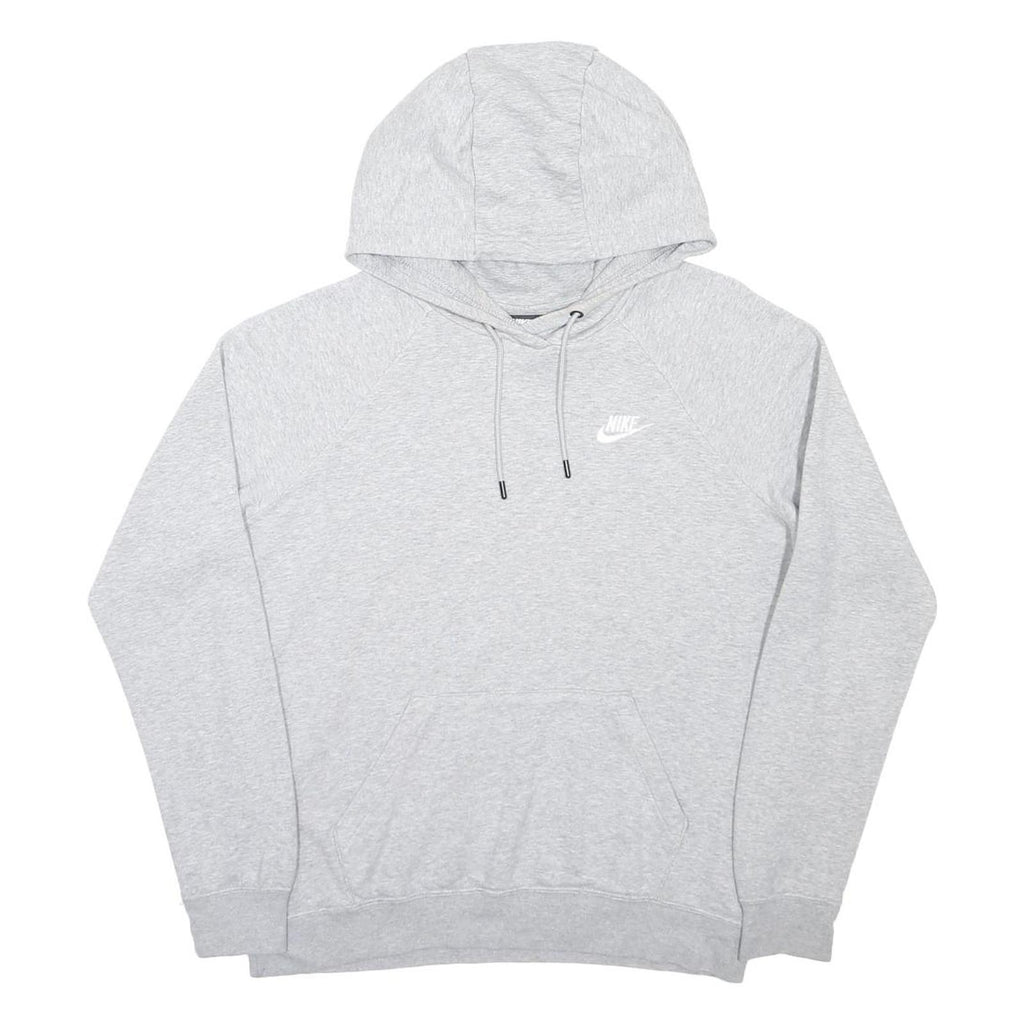 NIKE Mens Grey Hoodie M Cotton Blend Pullover Sweatshirt Casual Wear