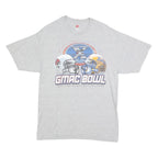 HANES Mens Grey GMAC Bowl Graphic T-Shirt L Short Sleeve Crew Neck Cotton Blend
