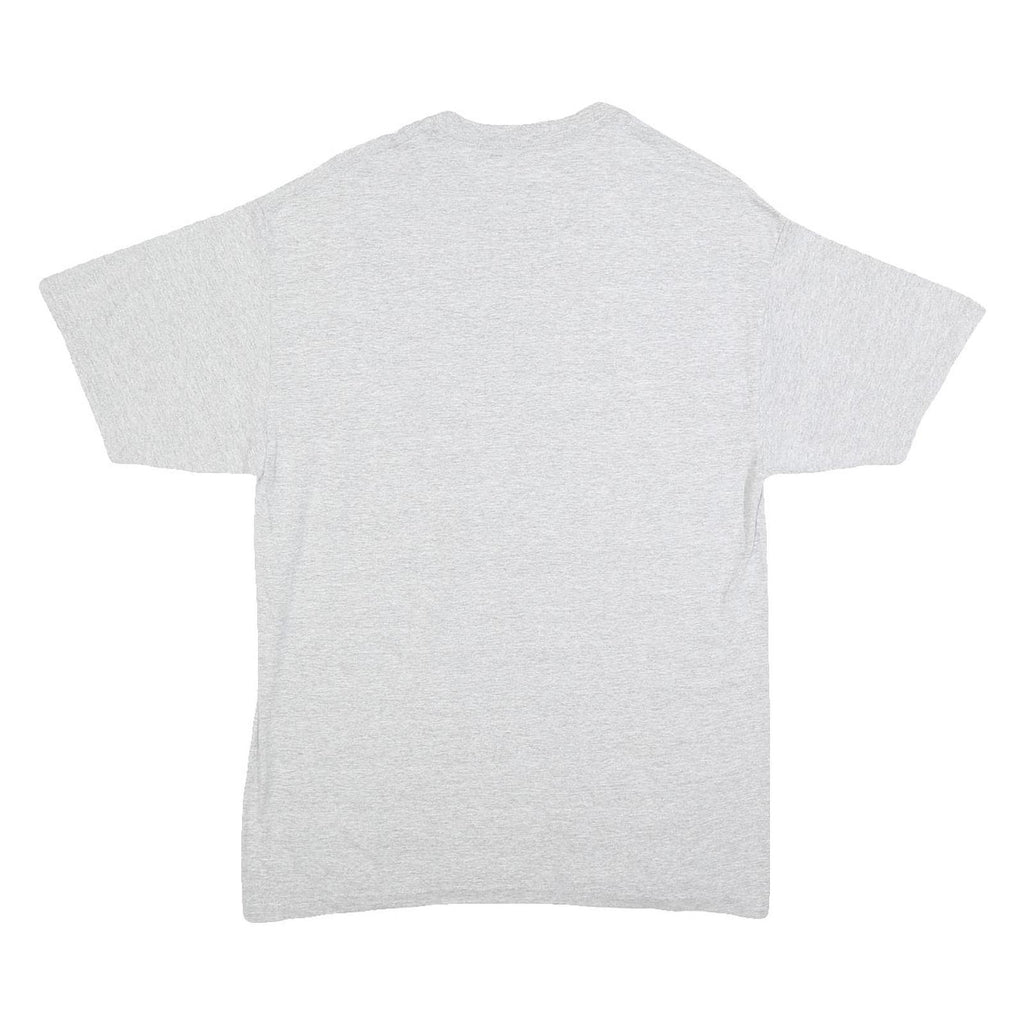 HANES Mens Grey GMAC Bowl Graphic T-Shirt L Short Sleeve Crew Neck Cotton Blend