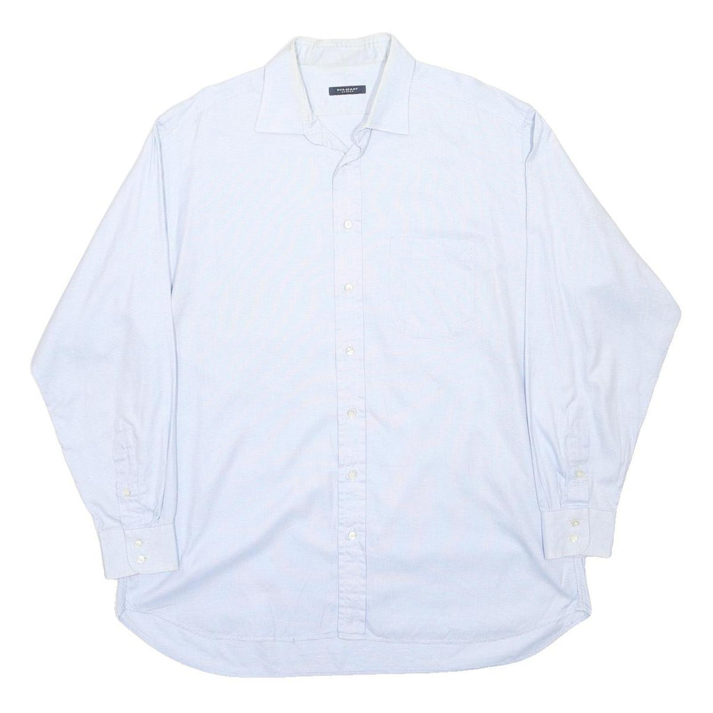 BURBERRY Mens White Cotton Shirt XL Long Sleeve Formal Classic Fit Button Collar