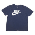 NIKE Mens Blue Graphic T-Shirt L Short Sleeve Crew Neck Cotton Blend Casual