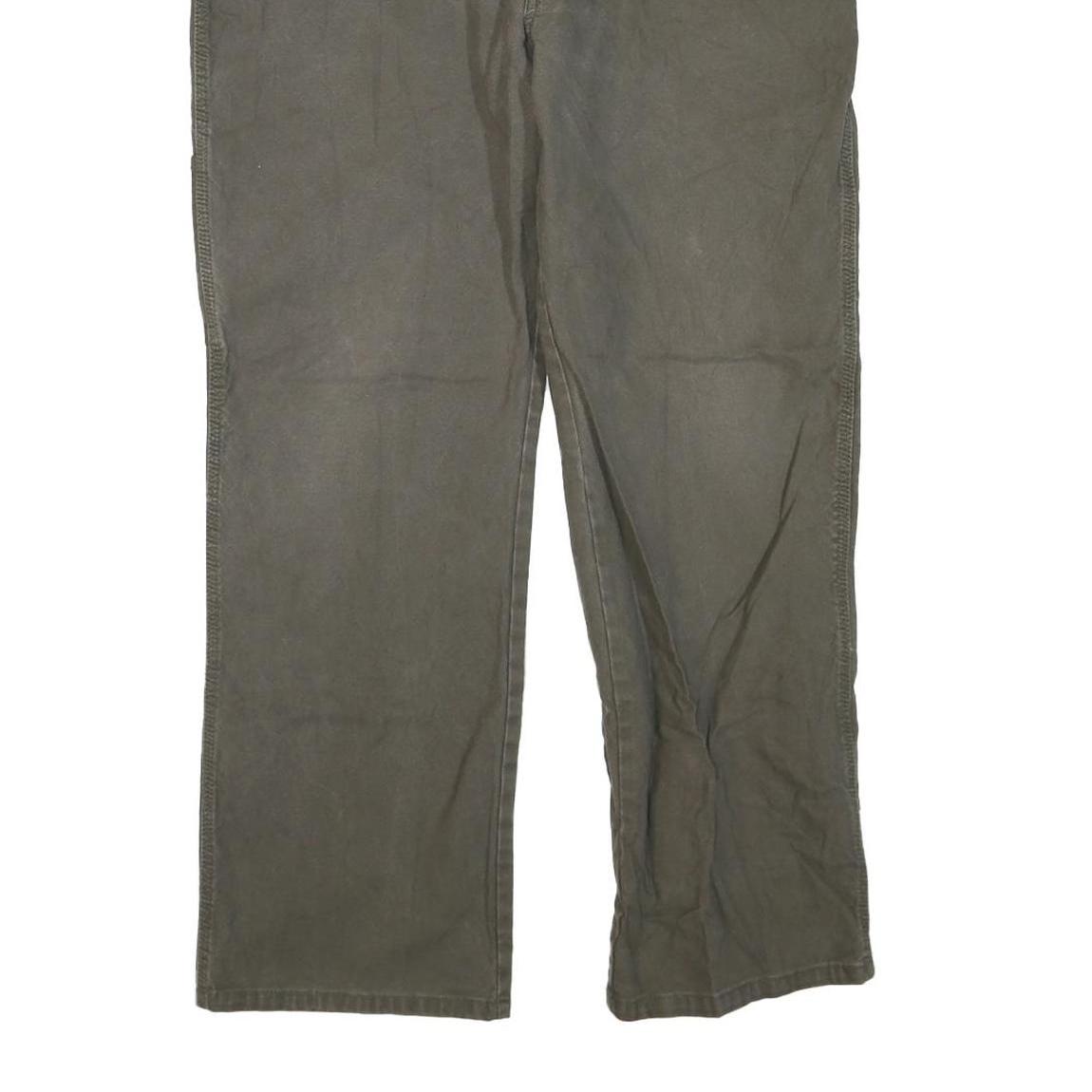 DICKIES Mens Regular Fit Straight Leg Denim Brown W38 L29 Workwear Zip Jeans