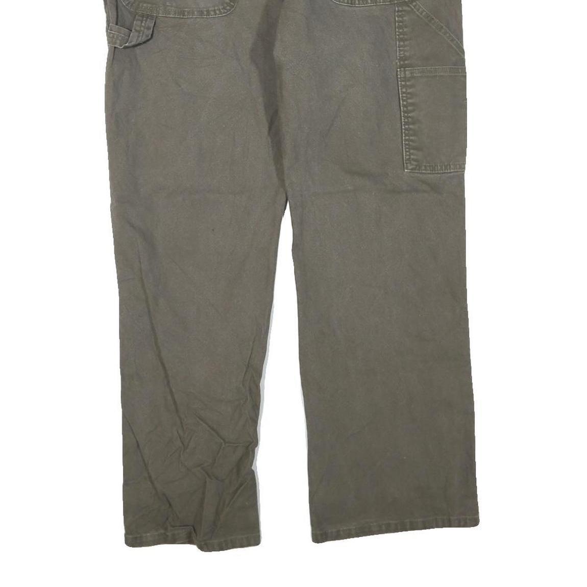 DICKIES Mens Regular Fit Straight Leg Denim Brown W38 L29 Workwear Zip Jeans