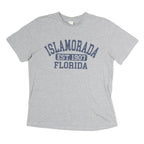 Mens Grey Cotton Graphic T-Shirt M Short Sleeve Crew Neck Casual Everyday