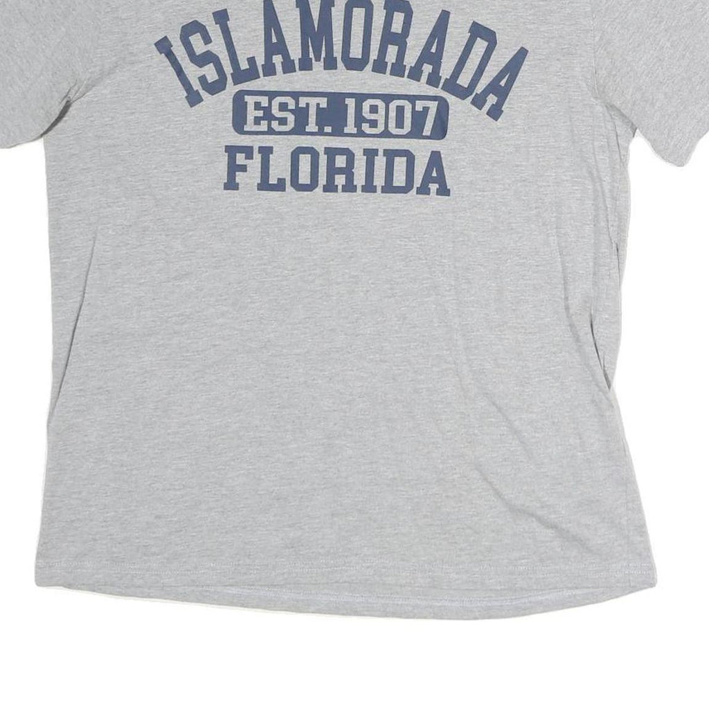 Mens Grey Cotton Graphic T-Shirt M Short Sleeve Crew Neck Casual Everyday