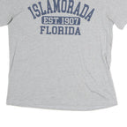 Mens Grey Cotton Graphic T-Shirt M Short Sleeve Crew Neck Casual Everyday