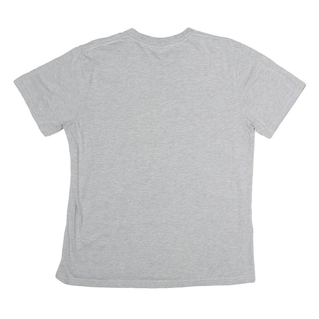 Mens Grey Cotton Graphic T-Shirt M Short Sleeve Crew Neck Casual Everyday