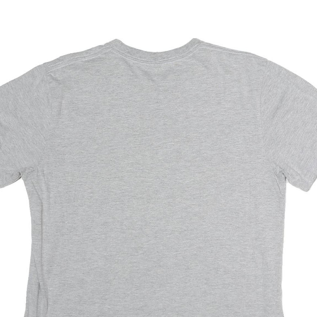Mens Grey Cotton Graphic T-Shirt M Short Sleeve Crew Neck Casual Everyday