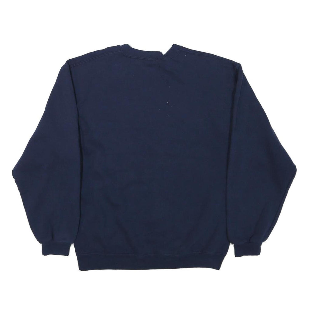 JERZEES Mens Navy Blue Moorefield Yellowjackets Crew Neck S Sweatshirt Retro