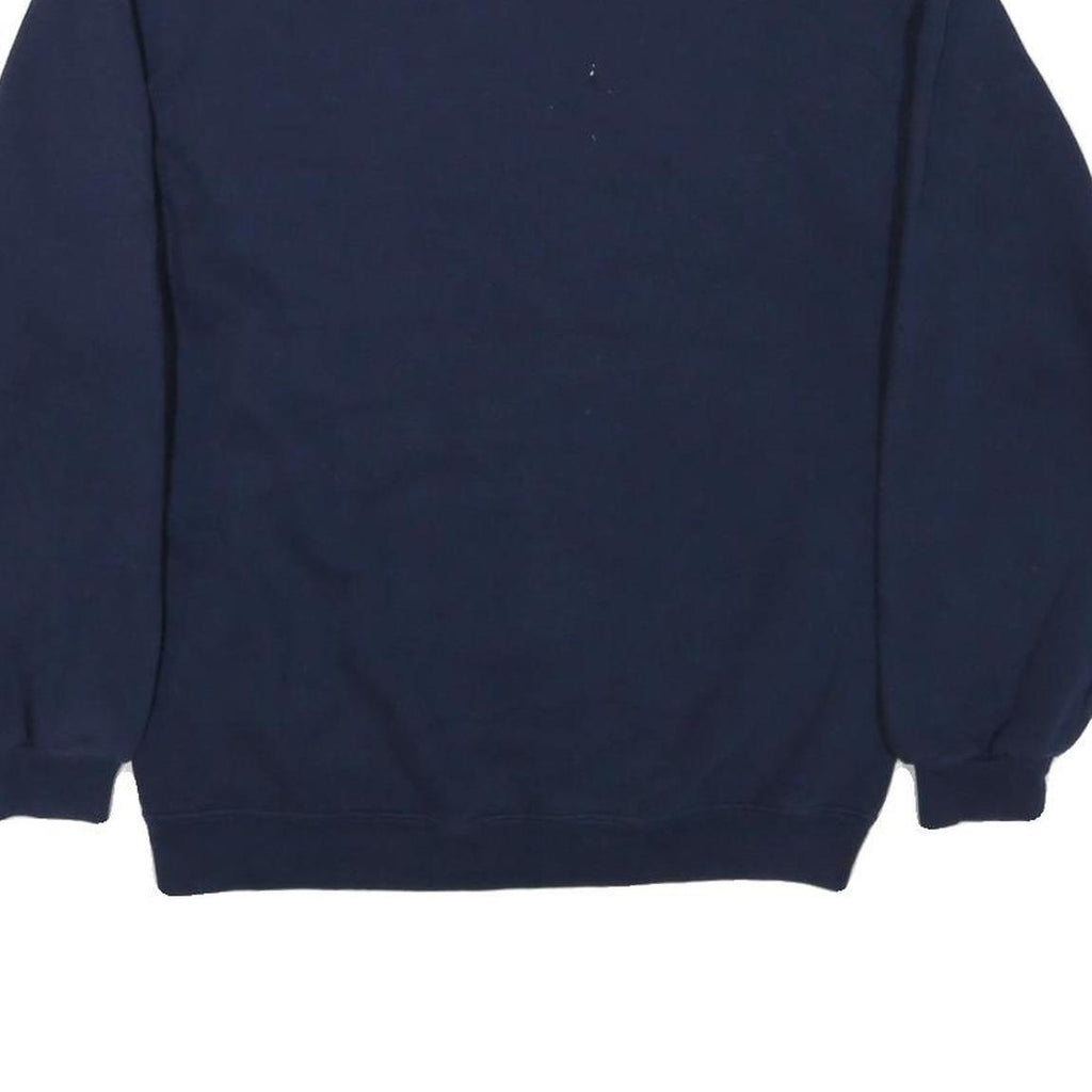 JERZEES Mens Navy Blue Moorefield Yellowjackets Crew Neck S Sweatshirt Retro