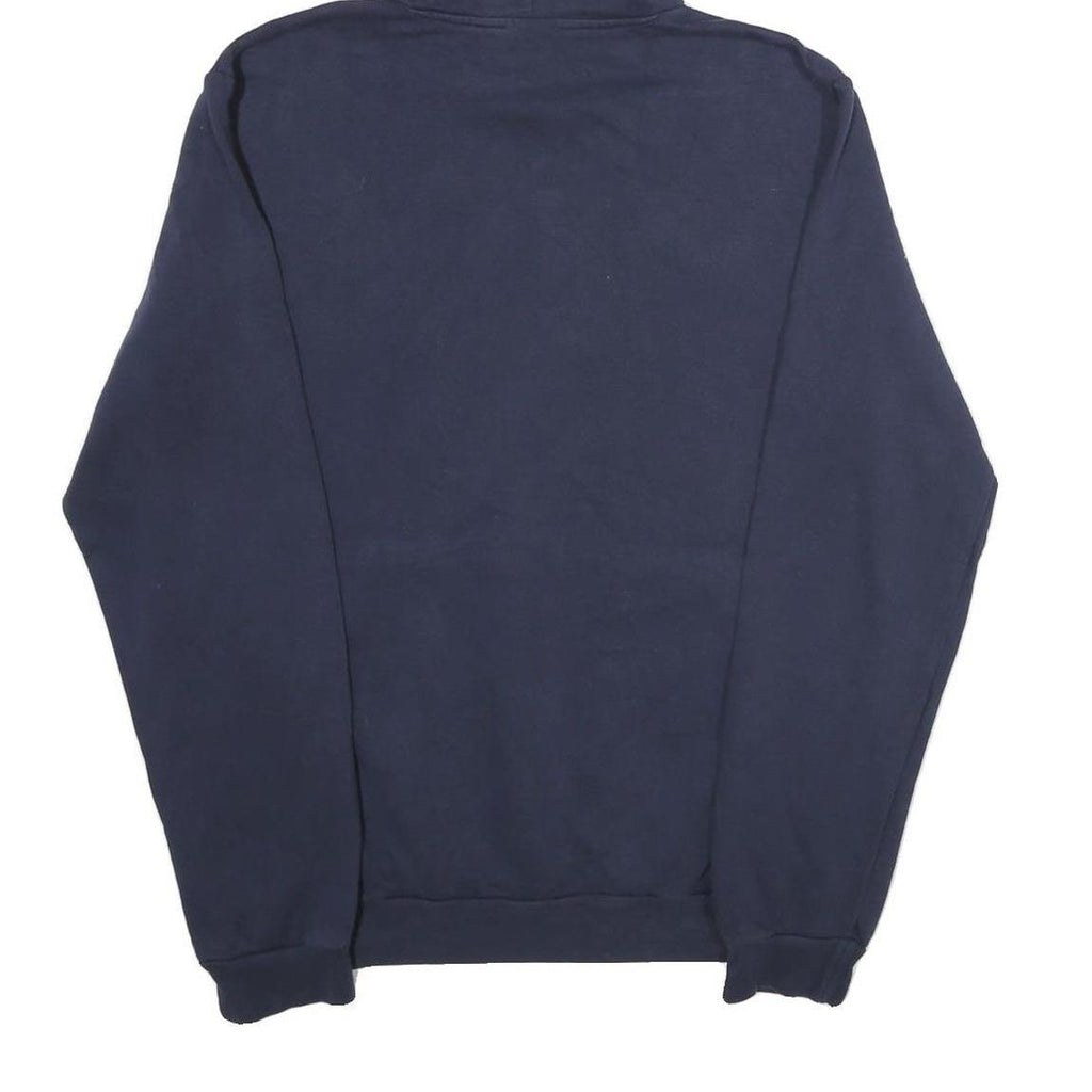 ADIDAS Mens Navy Blue Hoodie M Cotton Blend Pullover Drawstring