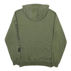 CARHARTT Mens Green Hoodie S Carhartt Logo Sleeve Pullover Cotton Blend