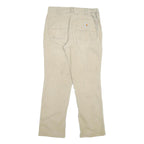 CARHARTT Mens Jeans Beige Relaxed Straight Denim W32 L29 Workwear Durable Zip