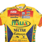 SMS SANTINI Mens Yellow & Red Graphic Cycling Jersey XL Short Sleeve Crew Neck