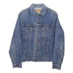 LEVI'S Womens Blue Denim Jacket S Cotton Blend Button Closure Classic