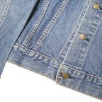 LEVI'S Womens Blue Denim Jacket S Cotton Blend Button Closure Classic