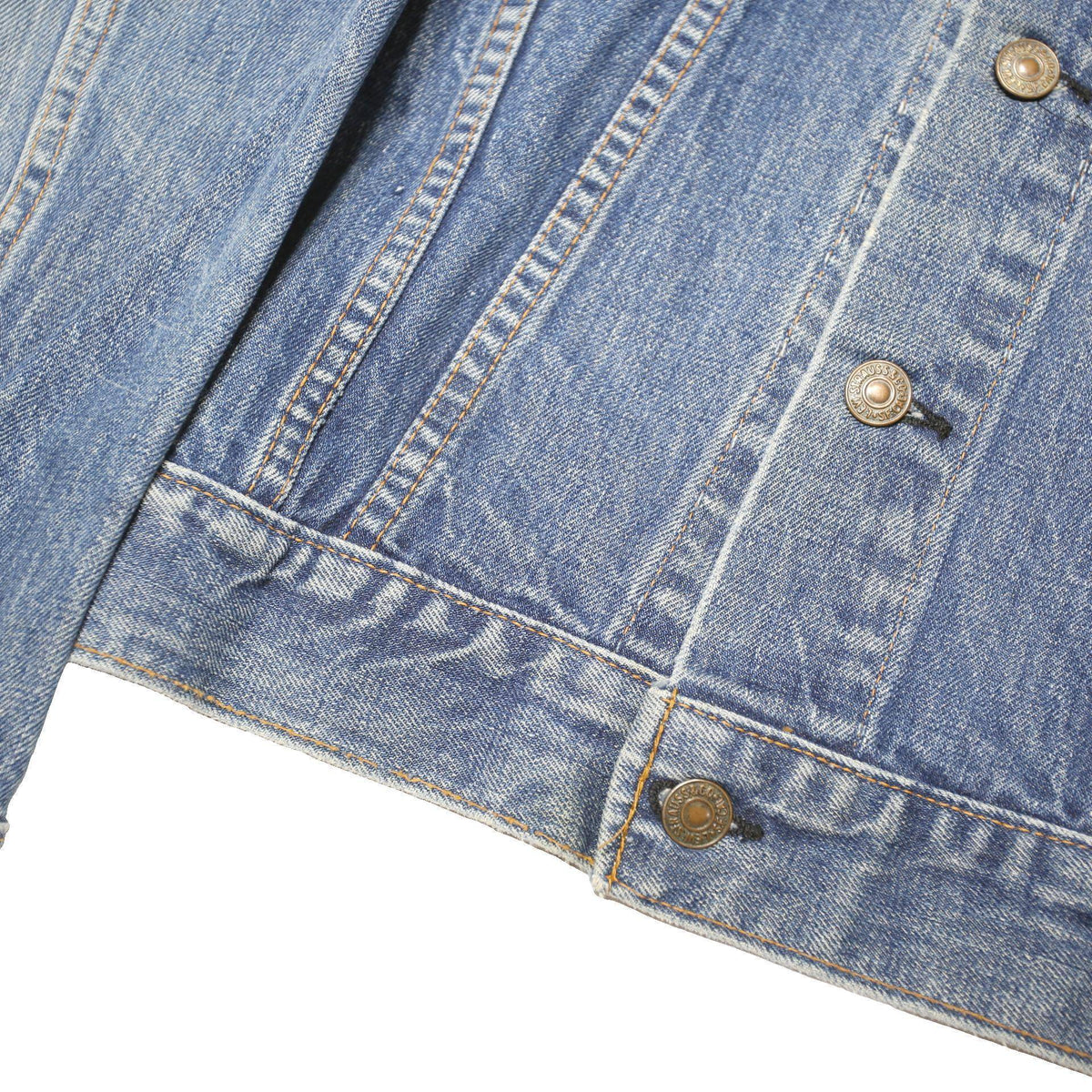 LEVI'S Womens Blue Denim Jacket S Cotton Blend Button Closure Classic