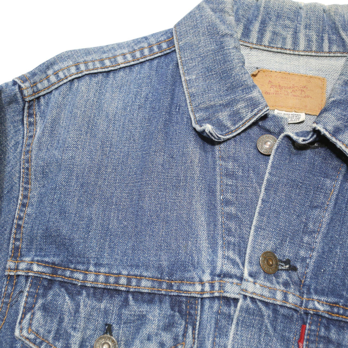 LEVI'S Womens Blue Denim Jacket S Cotton Blend Button Closure Classic